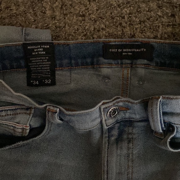 Cult of individuality- skinny jeans- waist 34 length 32 - Picture 4 of 5